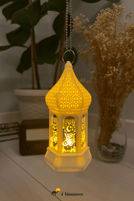 Oval Ramadan Lantern with Ceiling Shades(White) - TryAladdin