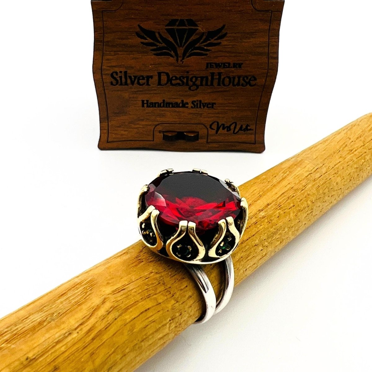 Oval Ruby Stone Women's Ring