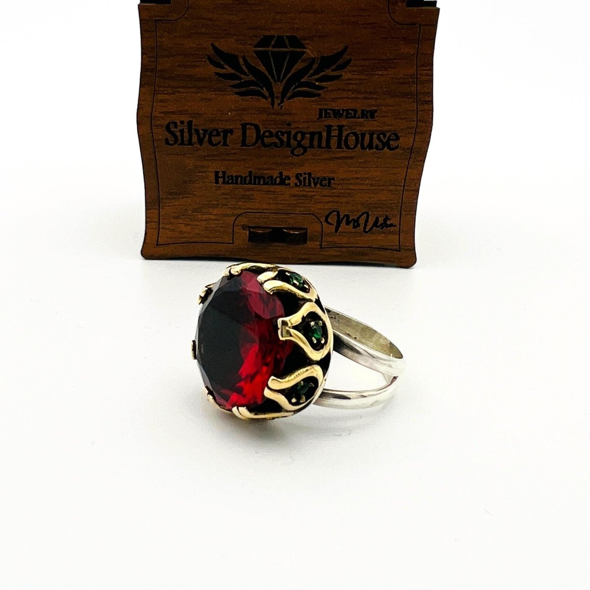 Oval Ruby Stone Women's Ring