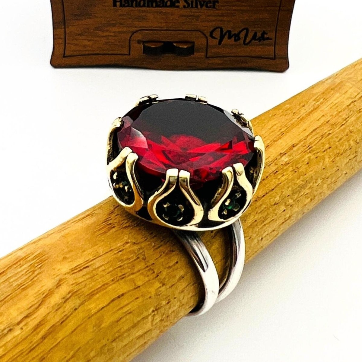 Oval Ruby Stone Women's Ring