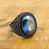 Oval Tanzanite Silver Ring