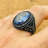 Oval Tanzanite Silver Ring