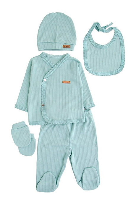 Ozbaby Premium Organic Cotton Newborn 5 - Piece Baby Bodysuit Set - TryAladdin
