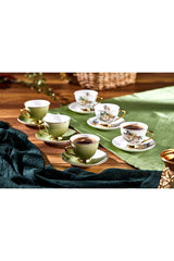 Paci Premium Botania Floral Gilded Turkish Coffee Cup - TryAladdin