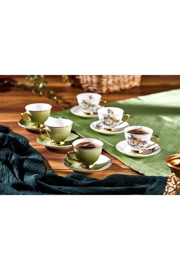 Paci Premium Botania Floral Gilded Turkish Coffee Cup - TryAladdin