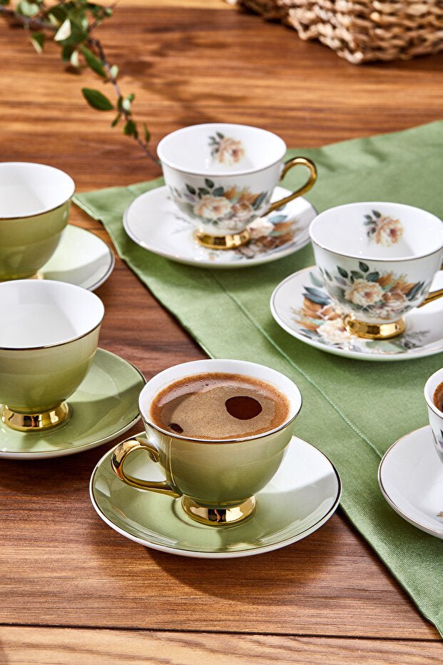 Paci Premium Botania Floral Gilded Turkish Coffee Cup - TryAladdin