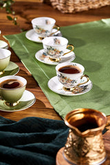 Paci Premium Botania Floral Gilded Turkish Coffee Cup - TryAladdin