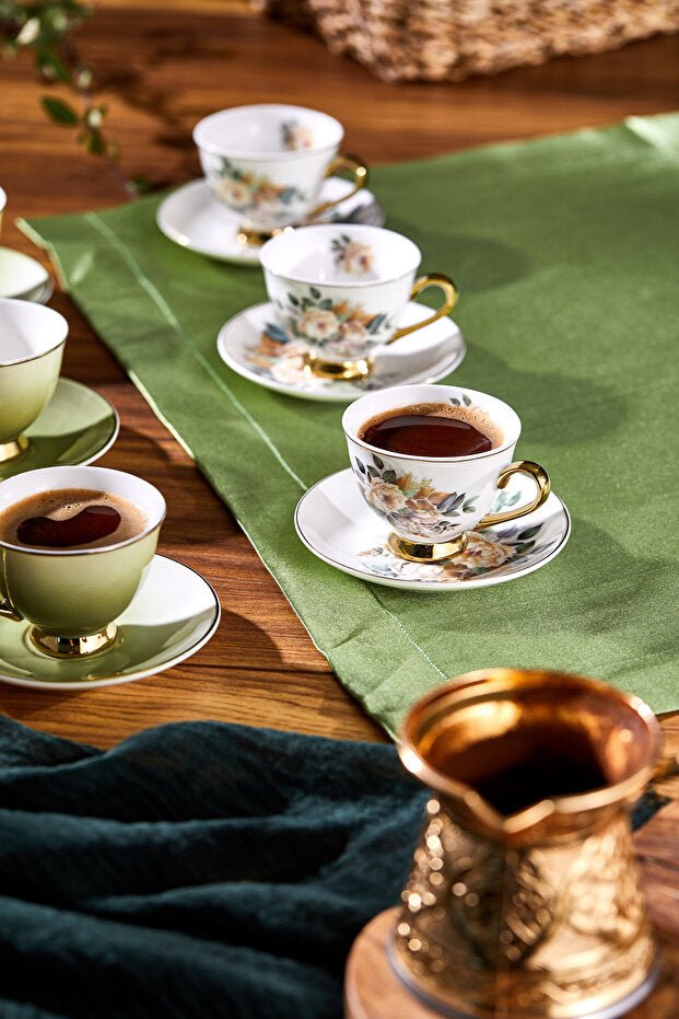 Paci Premium Botania Floral Gilded Turkish Coffee Cup - TryAladdin