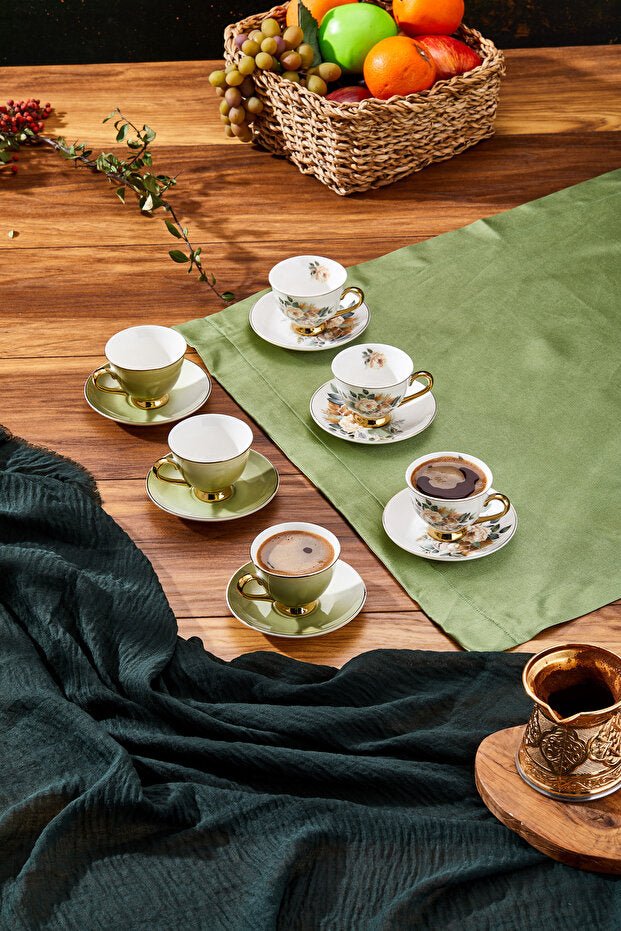 Paci Premium Botania Floral Gilded Turkish Coffee Cup - TryAladdin