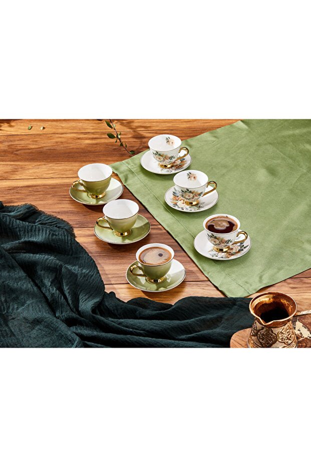 Paci Premium Botania Floral Gilded Turkish Coffee Cup - TryAladdin