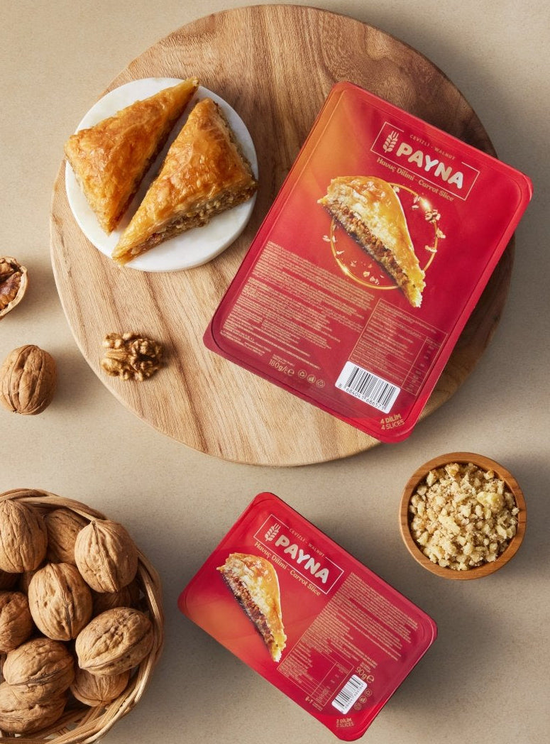 Packaged Carrot Slice Baklava with Walnut - 4 Slices - TryAladdin
