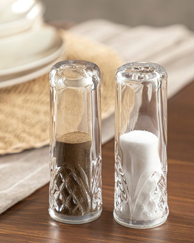 Elegant Glass Salt Pepper Shaker Set