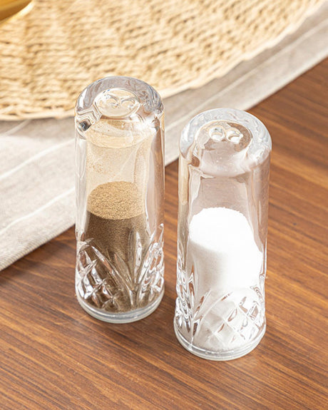 Elegant Glass Salt Pepper Shaker Set