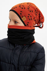 Panda Patterned Cotton Beanie & Neck Warmer Set - TryAladdin