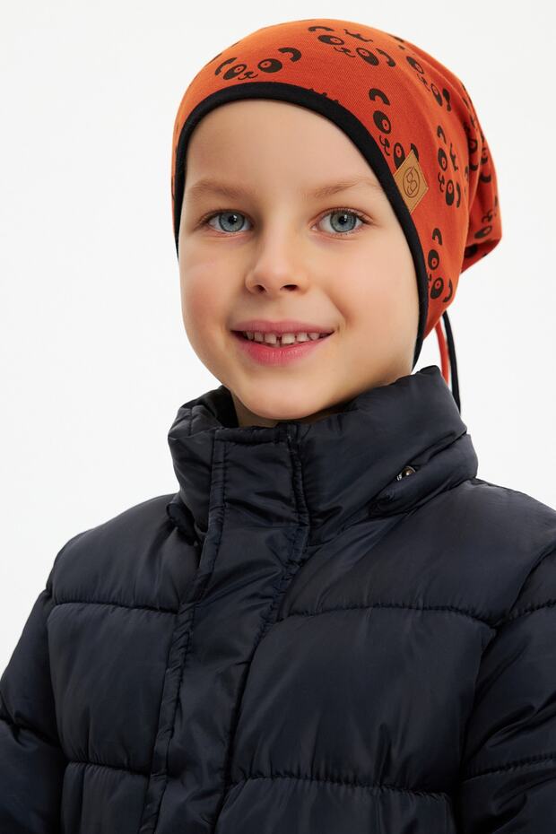 Panda Patterned Cotton Beanie & Neck Warmer Set - TryAladdin