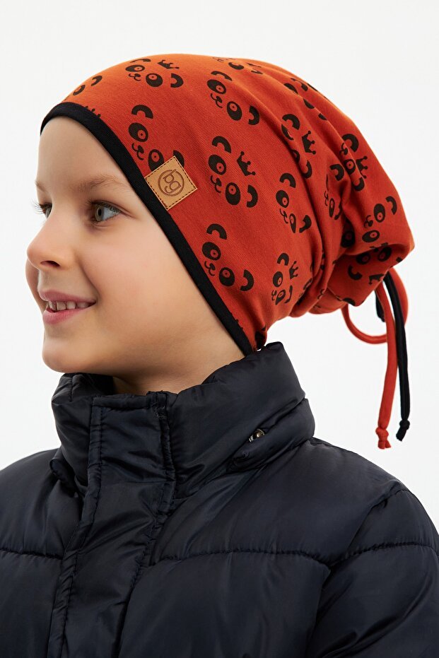 Panda Patterned cotton Beanie & Neck Warmer Set - TryAladdin