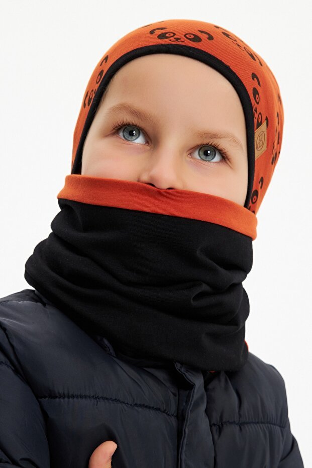 Panda Print 100% Cotton Beanie & Neck Warmer Set - TryAladdin