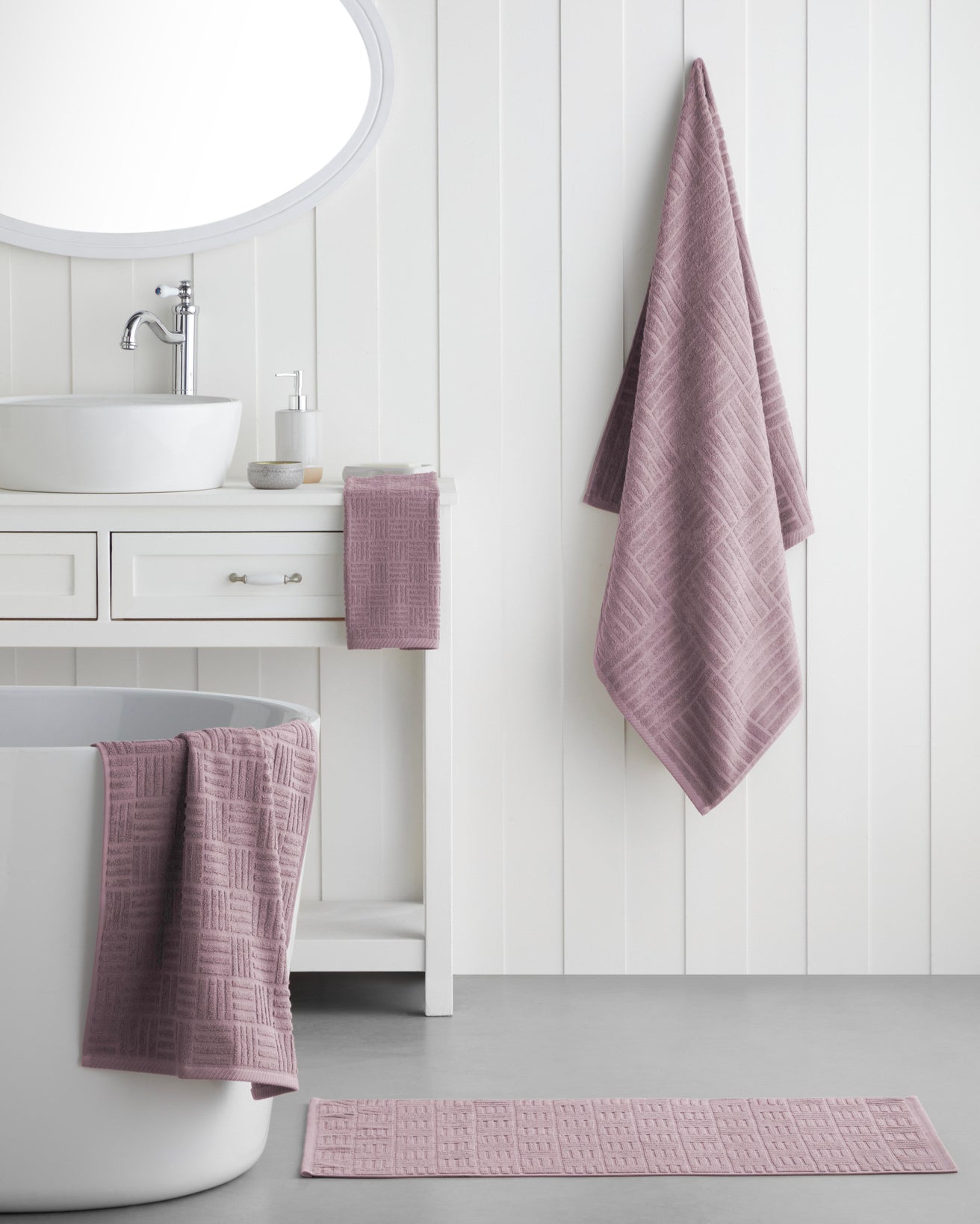 Professional Grade Cotton Bath Towel Large Purple
