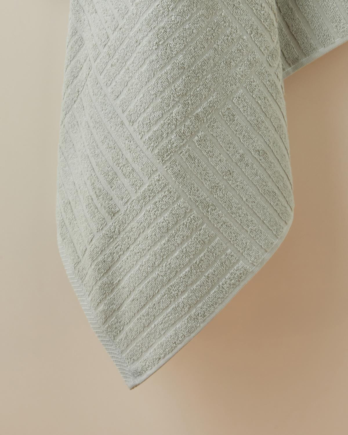 Professionele Kwaliteit Premium Katoenen Badhanddoek Salie 90x150cm