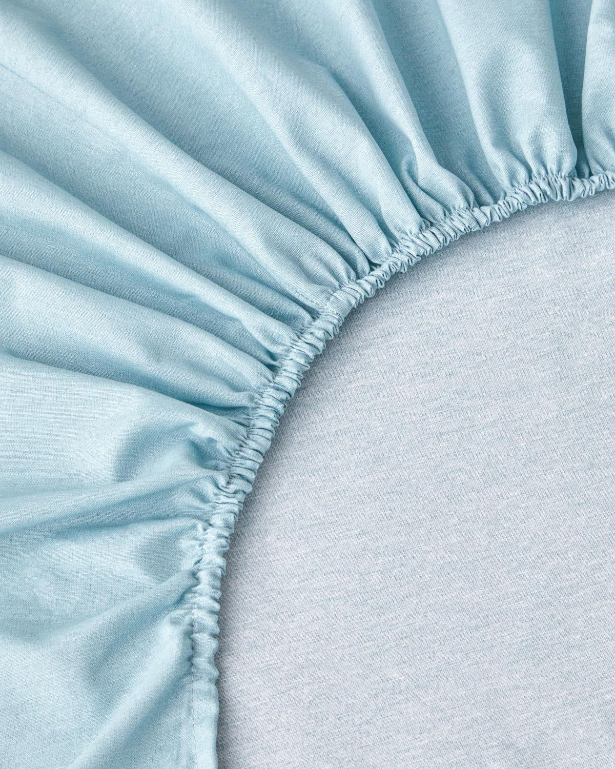 Set copripiumino matrimoniale professionale facile da stirare con lenzuolo con angoli blu scuro celadon
