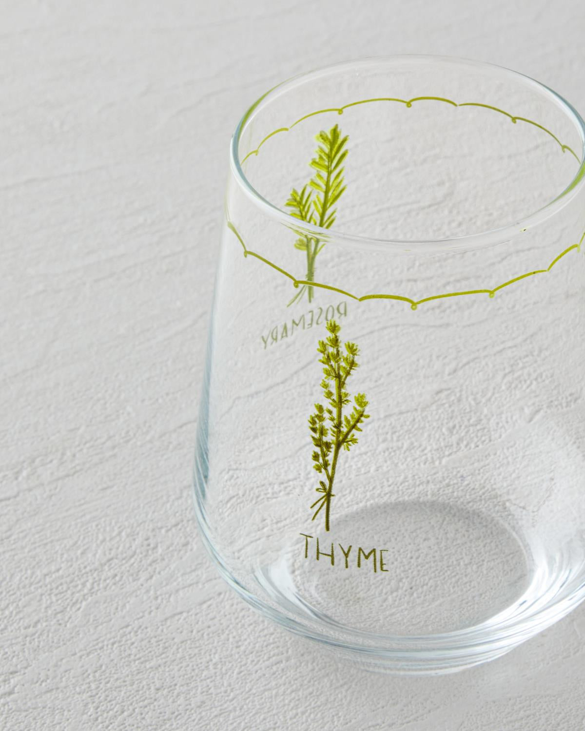 Professional Green Parsley Design Glassware Set   425ml Capacity   4 Pack