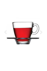 Pasabahce Aqua Glass Tea Coffee Cup Set - Professional 215cc 6 - Piece Set - TryAladdin