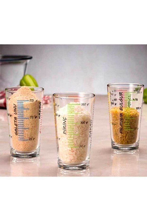 Pasabahce Arda Turkmen Professional 3 - Piece Glass Measuring Cup Set - 200 Cc Each - TryAladdin