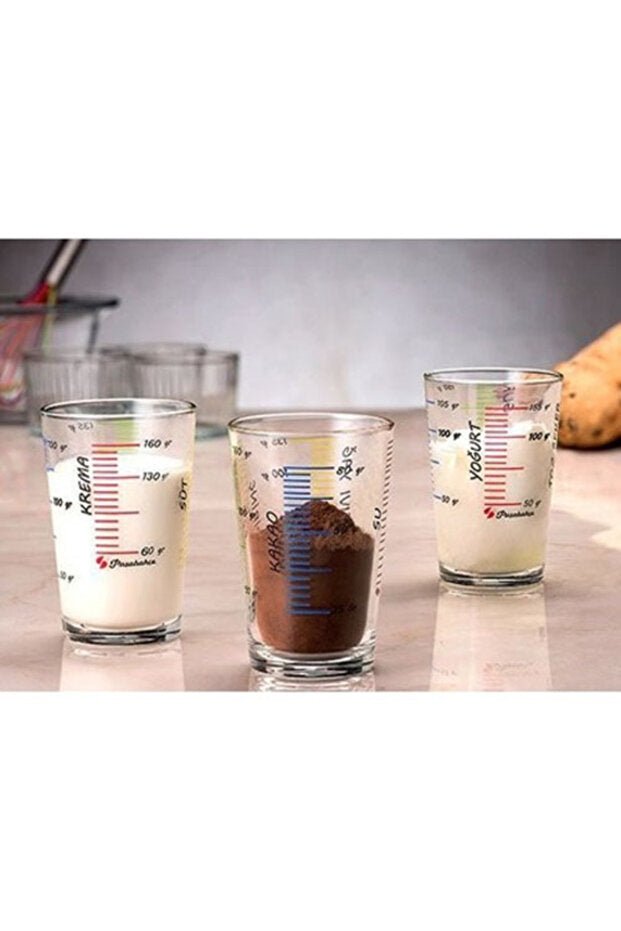 Pasabahce Arda Turkmen Professional 3 - Piece Glass Measuring Cup Set - 200 Cc Each - TryAladdin