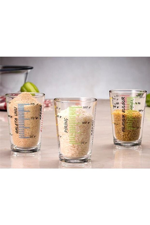 Pasabahce Arda Turkmen Professional 3 - Piece Glass Measuring Cup Set - 200 Cc Each - TryAladdin