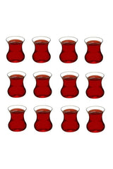 Pasabahce Aurora Premium Turkish Tea Glasses - 12 - Pack - TryAladdin