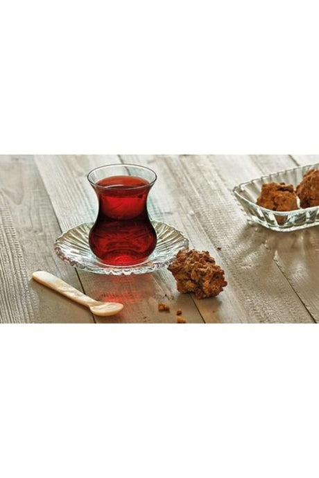 Pasabahce Aurora Premium Turkish Tea Glassware Set - 12 - Piece - TryAladdin