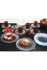 Pasabahce Aurora Professional Turkish Breakfast & Tea Serving Set - 24 Piece - TryAladdin