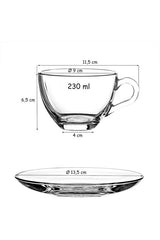 Pasabahce Basic Glass Turkish Tea & Coffee Cup Set - 238ml, 12 - Piece - TryAladdin