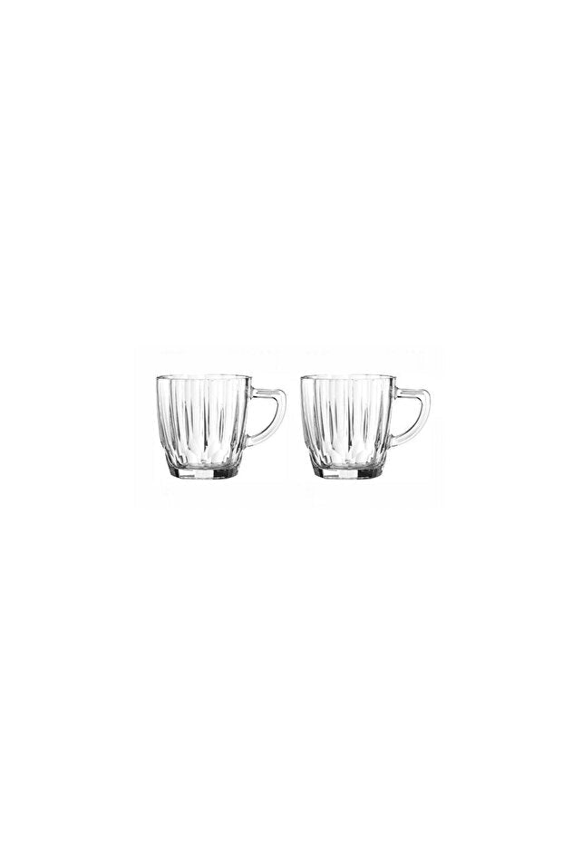 Pasabahce Diamond Handled Glass Set - 2 x 245ml - TryAladdin