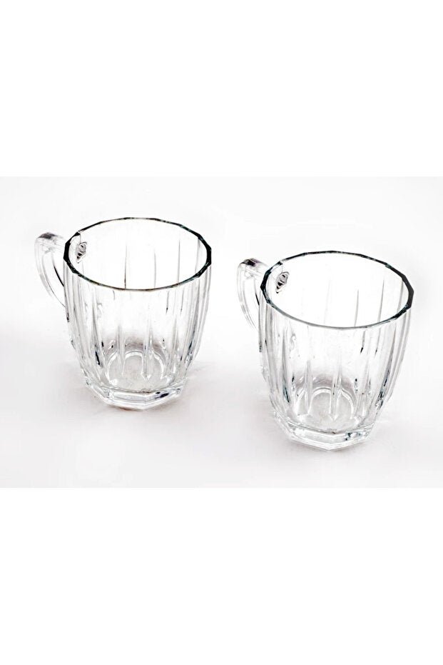 Pasabahce Diamond Handled Glass Set - 2 x 245ml - TryAladdin