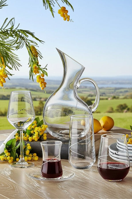 Pasabahce Elegance 61 - Piece Premium Glassware Set - Water & Tea Collection - TryAladdin