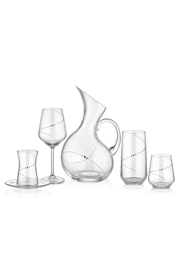 Pasabahce Elegance 61 - Piece Premium Glassware Set - Water & Tea Collection - TryAladdin
