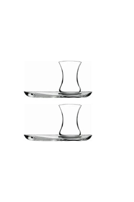 Pasabahce Elegant Turkish Slim Waist Tea Glasses - Set of 2 - TryAladdin