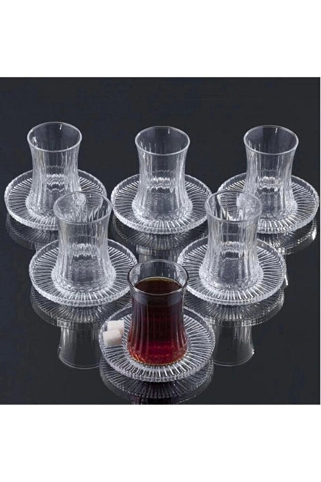 Pasabahce Elisia Professional Turkish Tea Glass Set - 12 Piece - TryAladdin