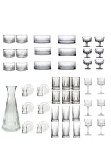 Pasabahce Elysia Premium 49 - Piece Glassware & Serving Set - Complete Collection - TryAladdin