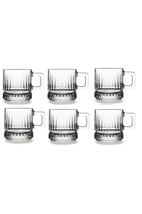 Pasabahce Elysia Professional Glass Tea & Coffee Mug Set - 195ml - TryAladdin