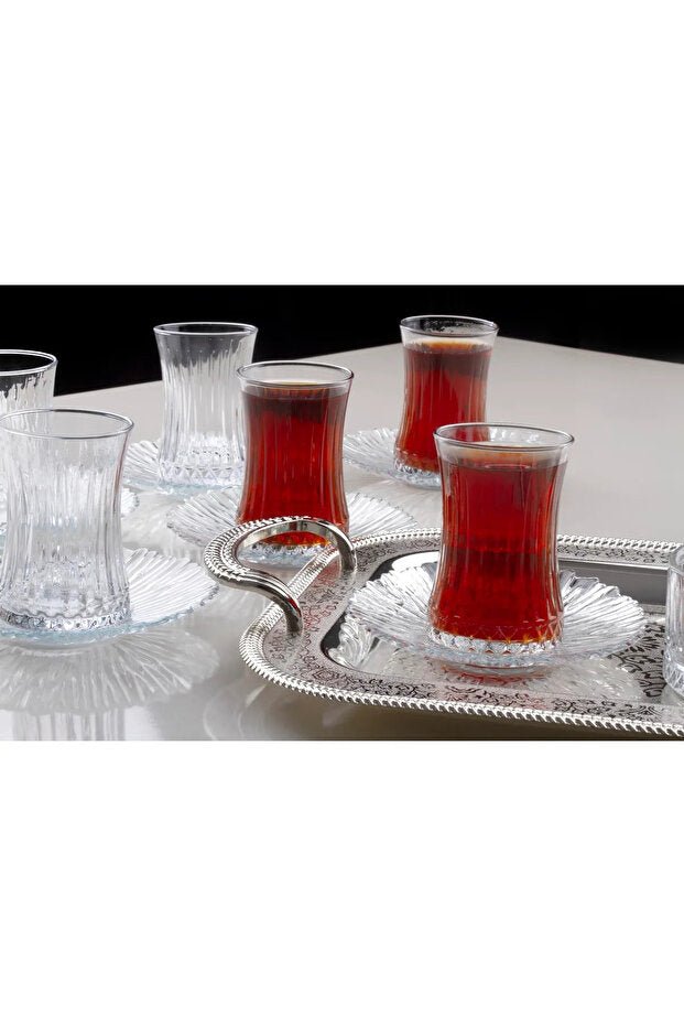 Pasabahce Elysia Professional Turkish Tea & Espresso Glass Set - 12 Piece - TryAladdin