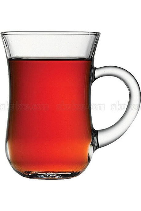 Pasabahce Glass4you Professional Turkish Handled Tea Glasses - Set of 6 - TryAladdin