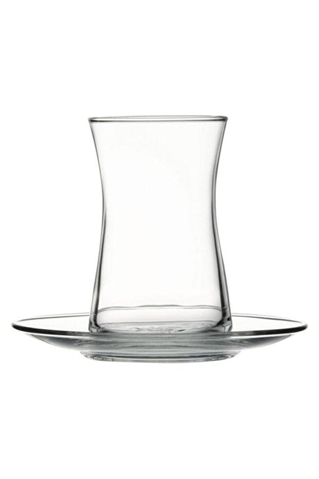 Pasabahce Heybeli Authentic Turkish Tea Glass Set - 12 - Piece Bulk Wholesale - TryAladdin