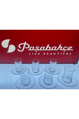 Pasabahce Heybeli Authentic Turkish Tea Glass Set - 12 - Piece Bulk Wholesale - TryAladdin