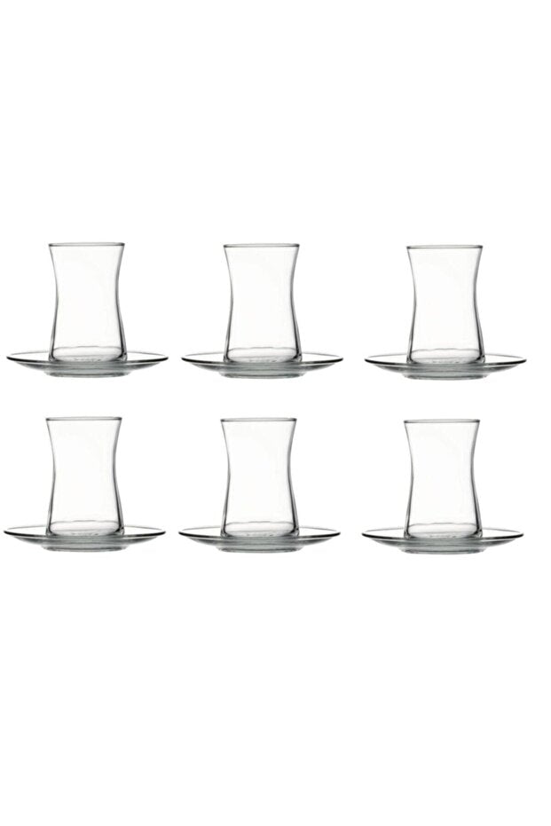 Pasabahce Heybeli Authentic Turkish Tea Glass Set - 12 - Piece Bulk Wholesale - TryAladdin