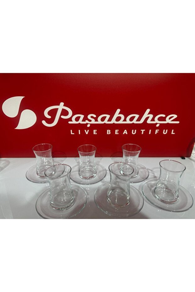Pasabahce Heybeli Authentic Turkish Tea Glass Set - 12 - Piece Bulk Wholesale - TryAladdin