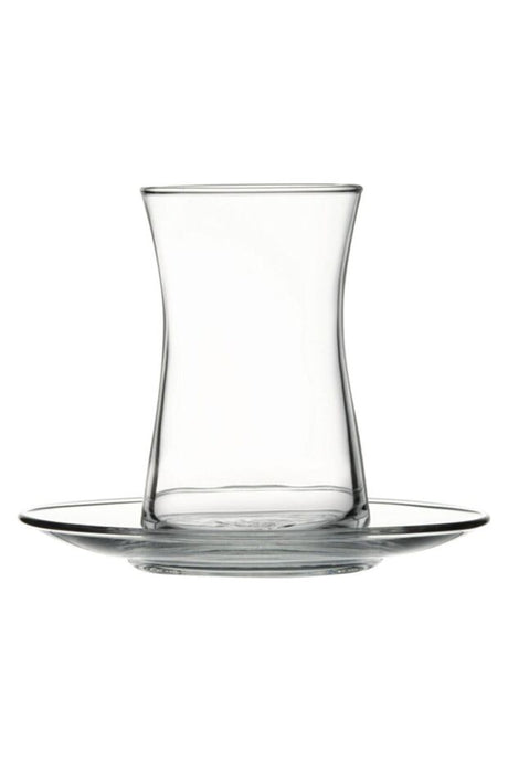Pasabahce Heybeli Authentic Turkish Tea Glass Set - 12 - Piece Bulk Wholesale - TryAladdin