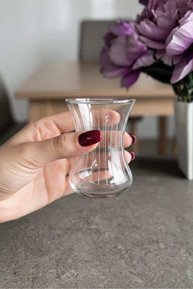 Pasabahce Incebelli Classic Turkish Tea Glasses - 6 - Piece 125ml Set - TryAladdin