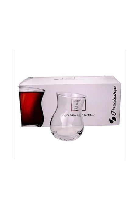 Pasabahce Kozan Professional Angled Turkish Tea Glass Set - Set of 6 - TryAladdin